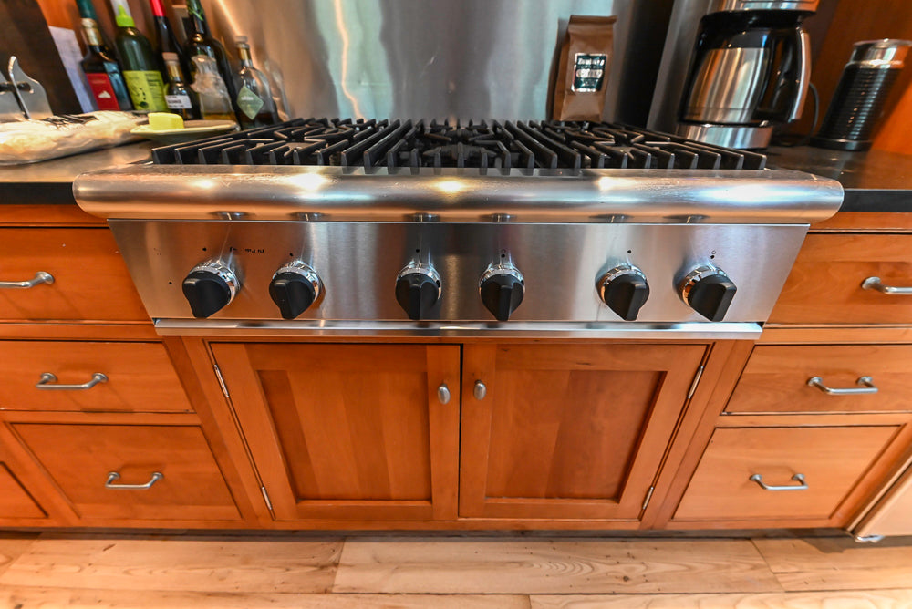 “The Davenport” Traditional Wooden Kitchen with Island and 48" Sub-Zero Refrigerator
