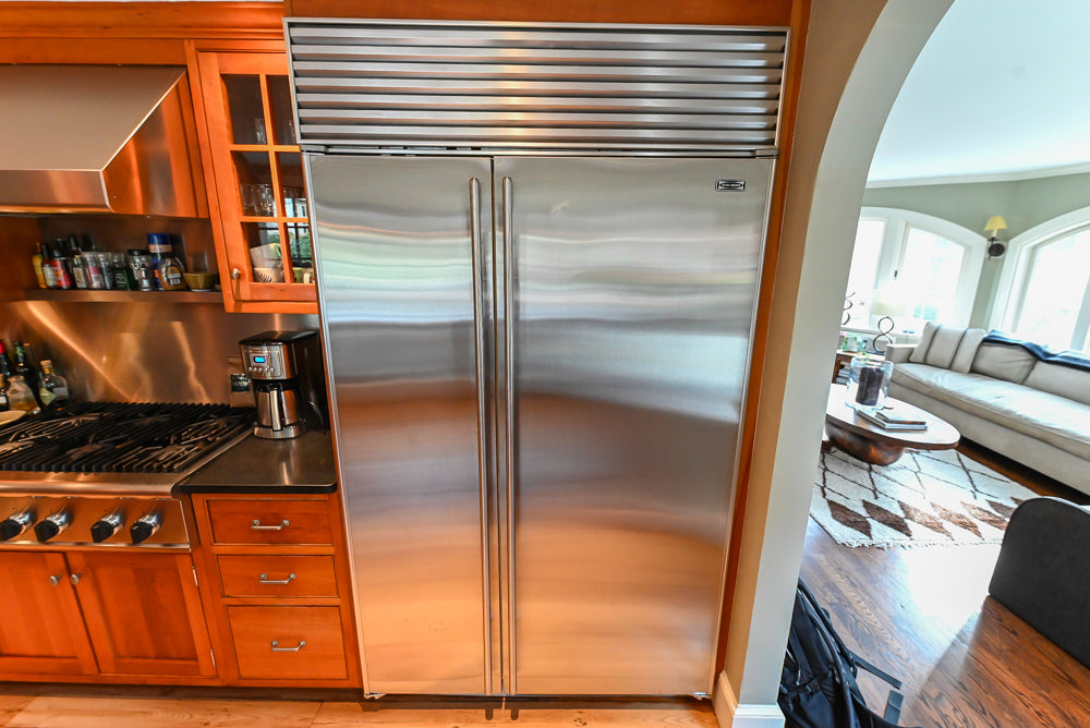 “The Davenport” Traditional Wooden Kitchen with Island and 48" Sub-Zero Refrigerator