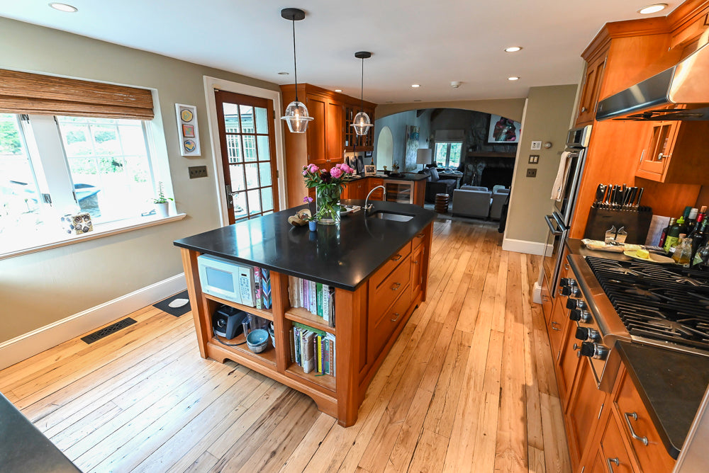 “The Davenport” Traditional Wooden Kitchen with Island and 48" Sub-Zero Refrigerator