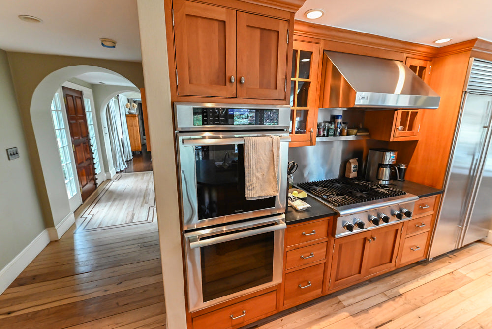 “The Davenport” Traditional Wooden Kitchen with Island and 48" Sub-Zero Refrigerator