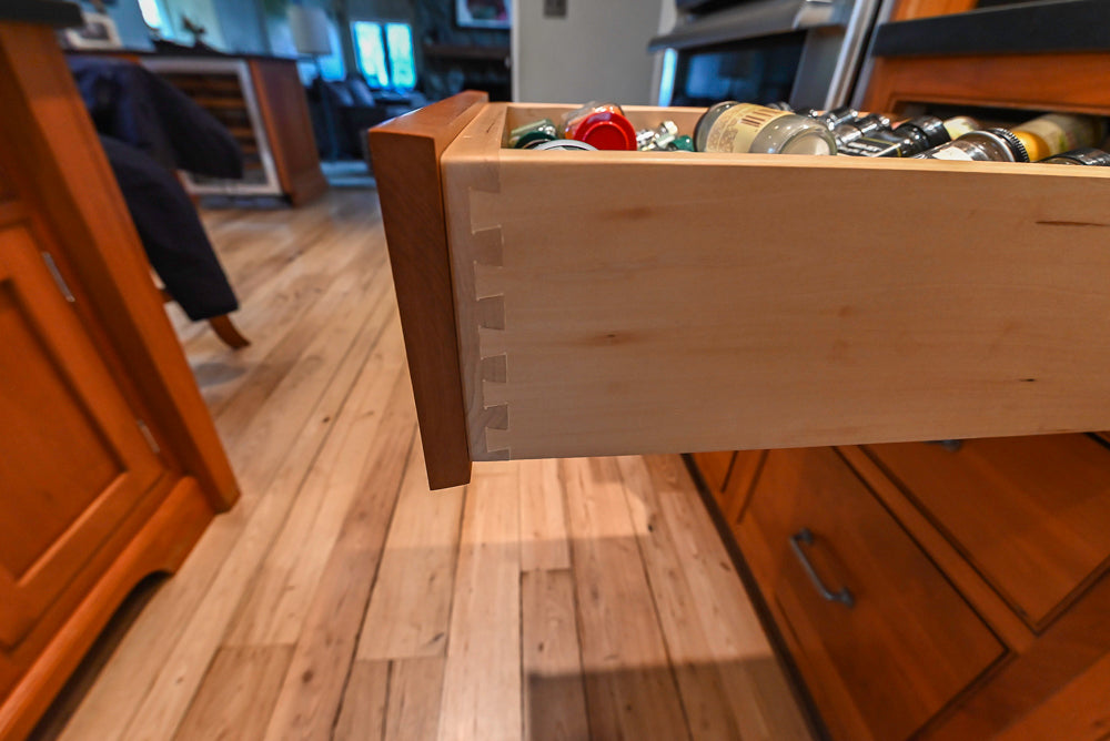 “The Davenport” Traditional Wooden Kitchen with Island and 48" Sub-Zero Refrigerator