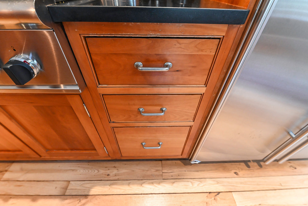 “The Davenport” Traditional Wooden Kitchen with Island and 48" Sub-Zero Refrigerator