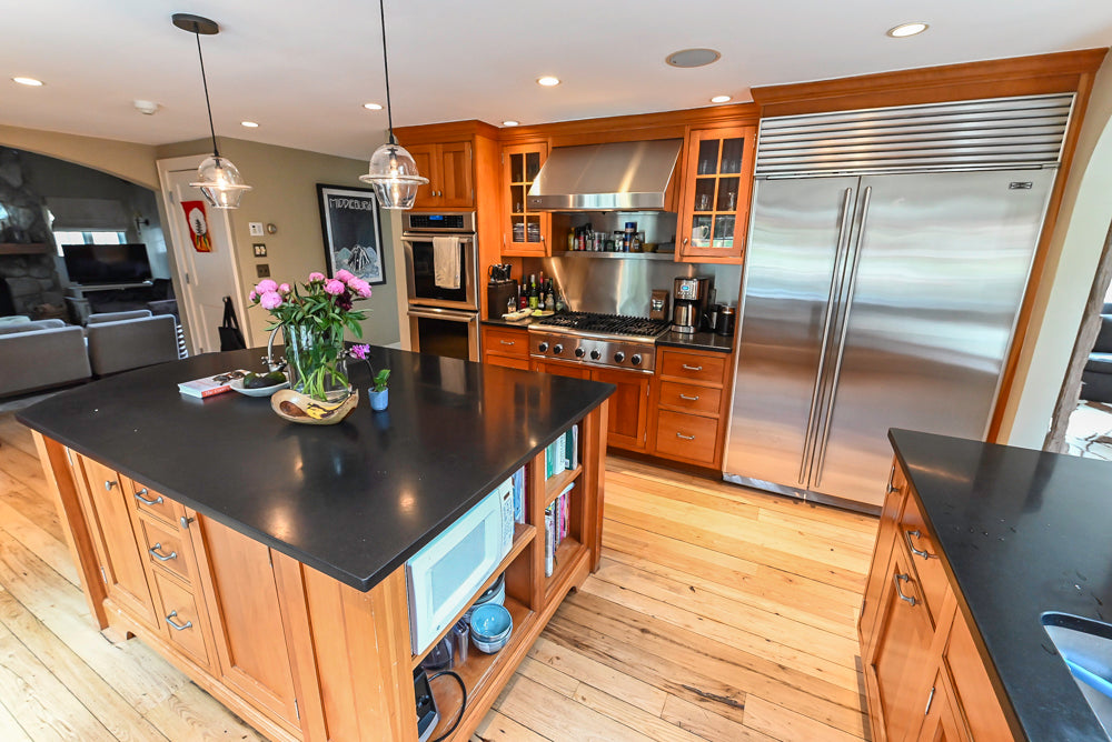 “The Davenport” Traditional Wooden Kitchen with Island and 48" Sub-Zero Refrigerator