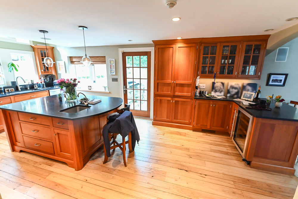 “The Davenport” Traditional Wooden Kitchen with Island and 48" Sub-Zero Refrigerator