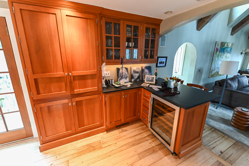“The Davenport” Traditional Wooden Kitchen with Island and 48" Sub-Zero Refrigerator