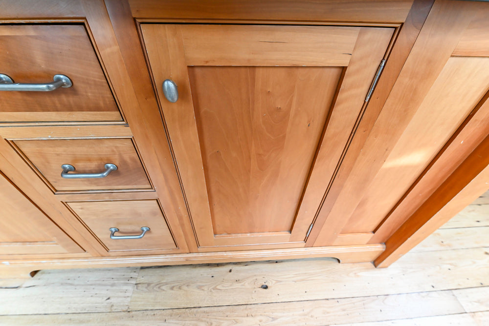 “The Davenport” Traditional Wooden Kitchen with Island and 48" Sub-Zero Refrigerator