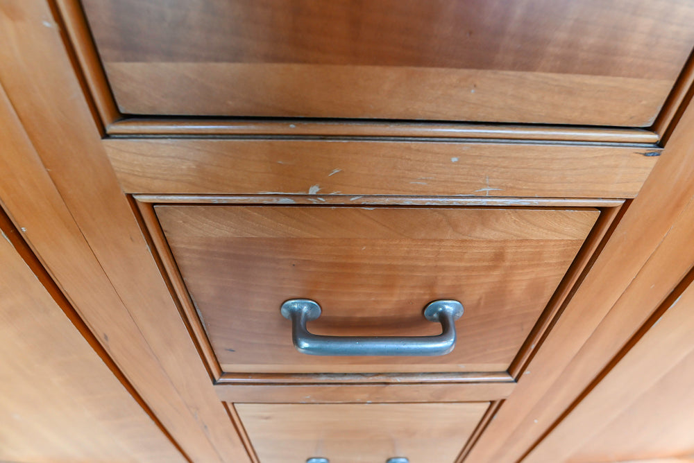 “The Davenport” Traditional Wooden Kitchen with Island and 48" Sub-Zero Refrigerator