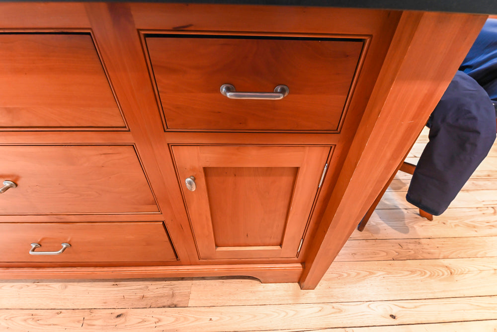 “The Davenport” Traditional Wooden Kitchen with Island and 48" Sub-Zero Refrigerator