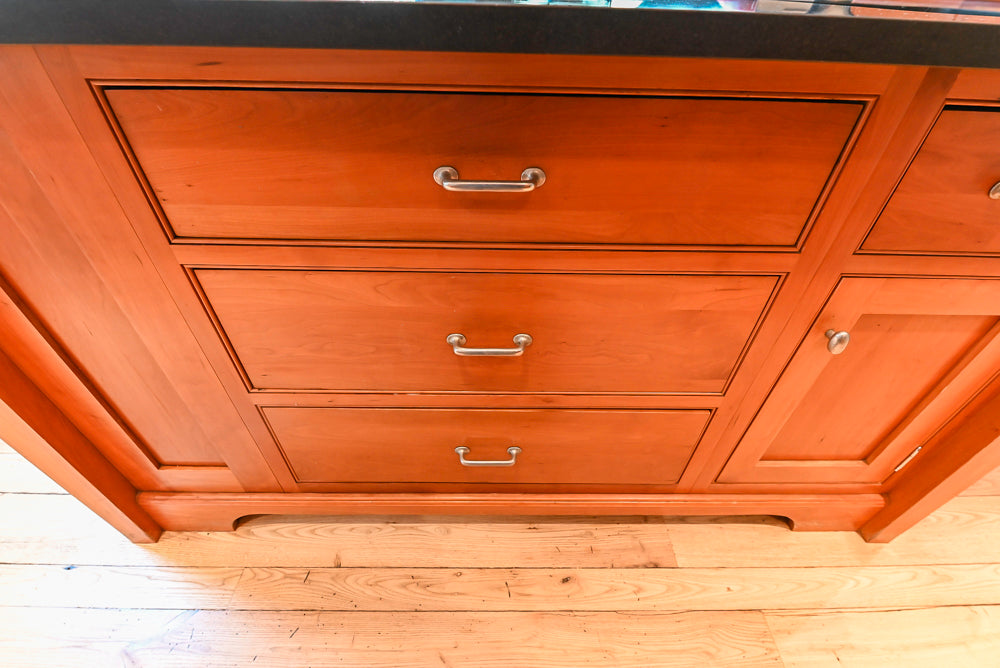 “The Davenport” Traditional Wooden Kitchen with Island and 48" Sub-Zero Refrigerator