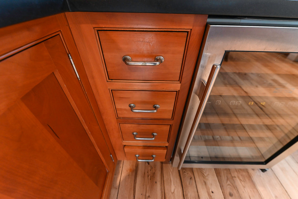 “The Davenport” Traditional Wooden Kitchen with Island and 48" Sub-Zero Refrigerator