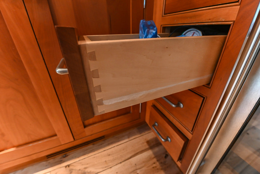 “The Davenport” Traditional Wooden Kitchen with Island and 48" Sub-Zero Refrigerator