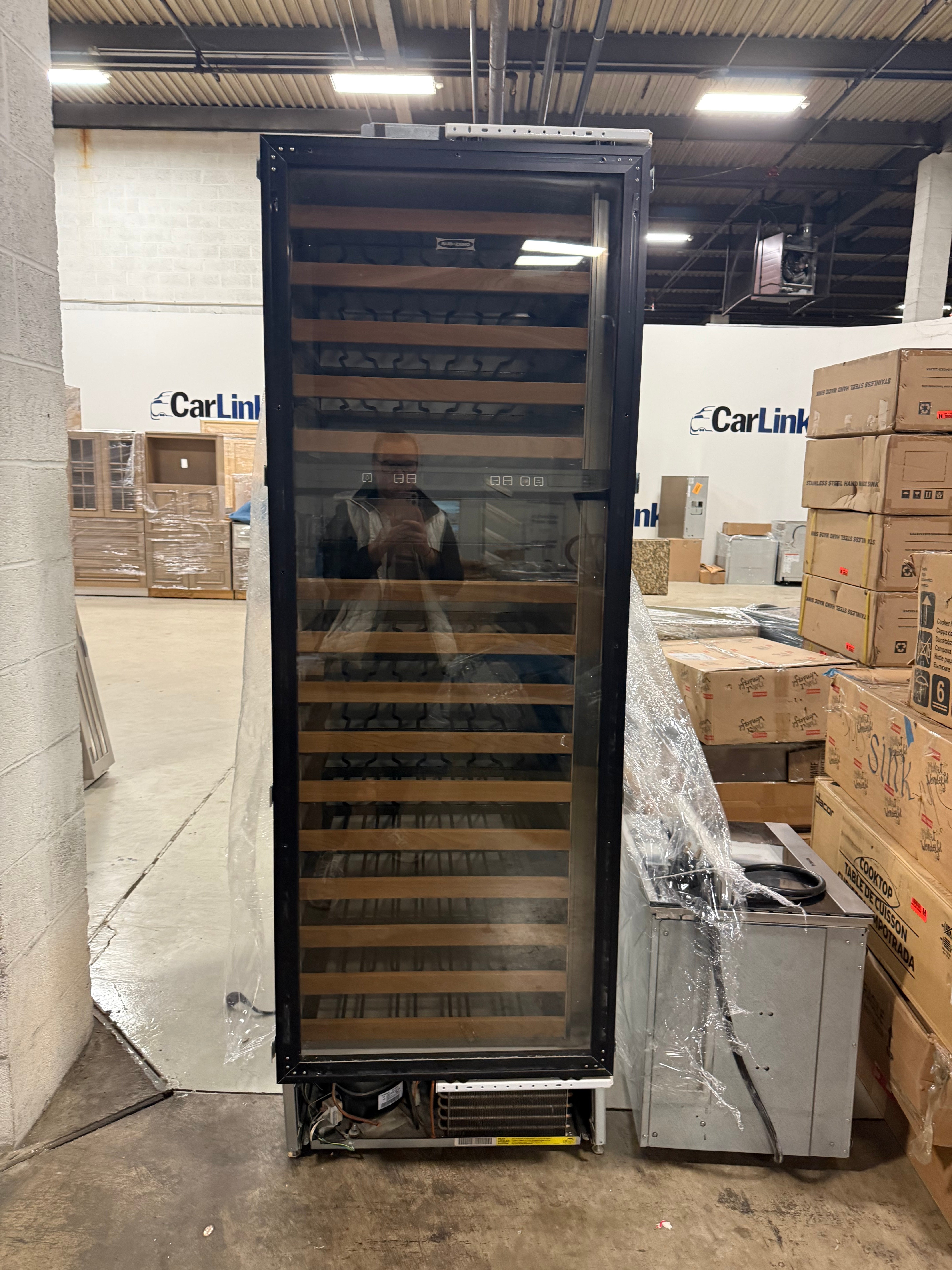 Sub-Zero 24 inch panel ready wine storage with glass door 427G