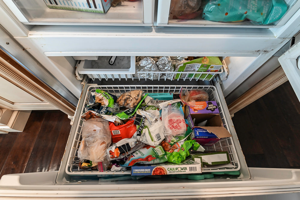 “The Harcourt” Traditional Two-Tone Distressed Kitchen with Green Island, Quartz Countertops and Appliances