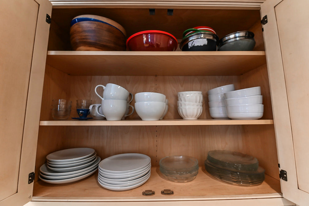“The Harcourt” Traditional Two-Tone Distressed Kitchen with Green Island, Quartz Countertops and Appliances