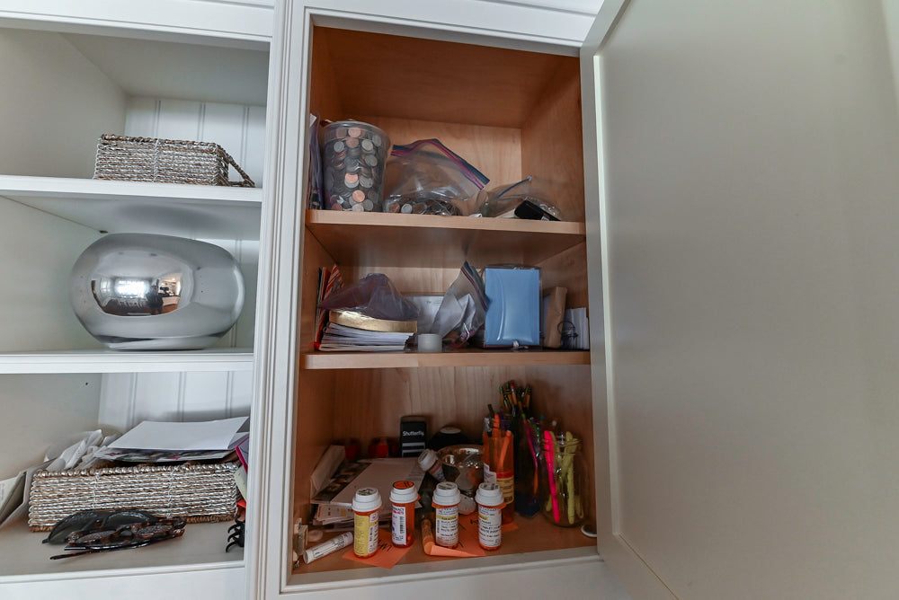 “The Clarendon” Transitional White & Grey Kitchen with Island and Wolf Appliances