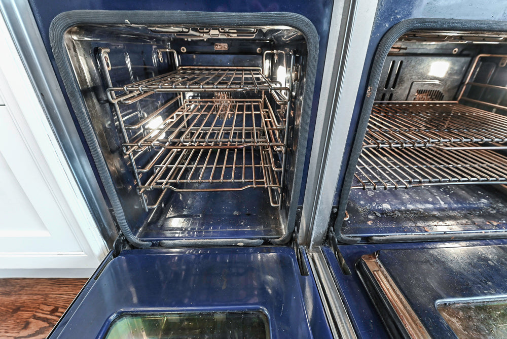 “The Clarendon” Transitional White & Grey Kitchen with Island and Wolf Appliances