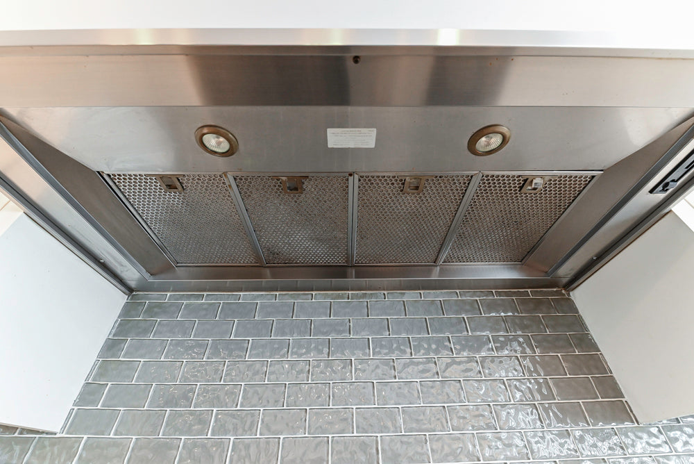“The Clarendon” Transitional White & Grey Kitchen with Island and Wolf Appliances