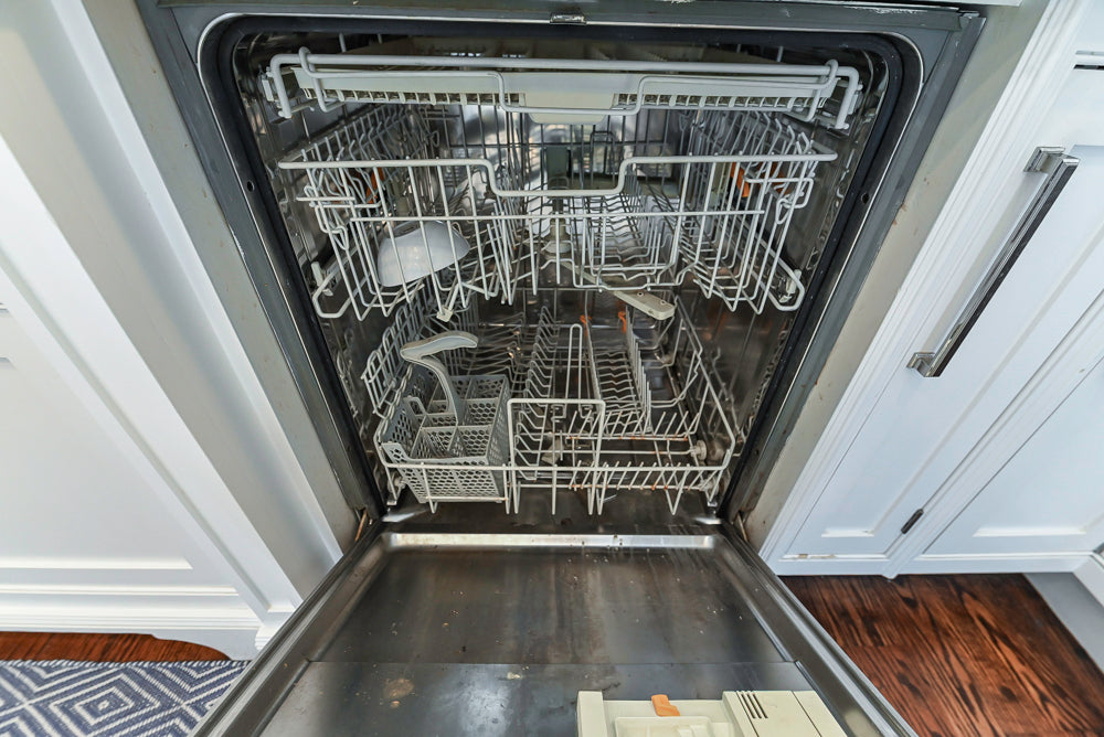 “The Clarendon” Transitional White & Grey Kitchen with Island and Wolf Appliances