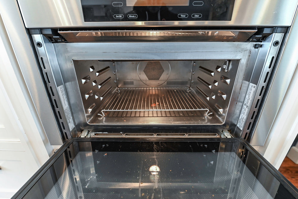 “The Clarendon” Transitional White & Grey Kitchen with Island and Wolf Appliances