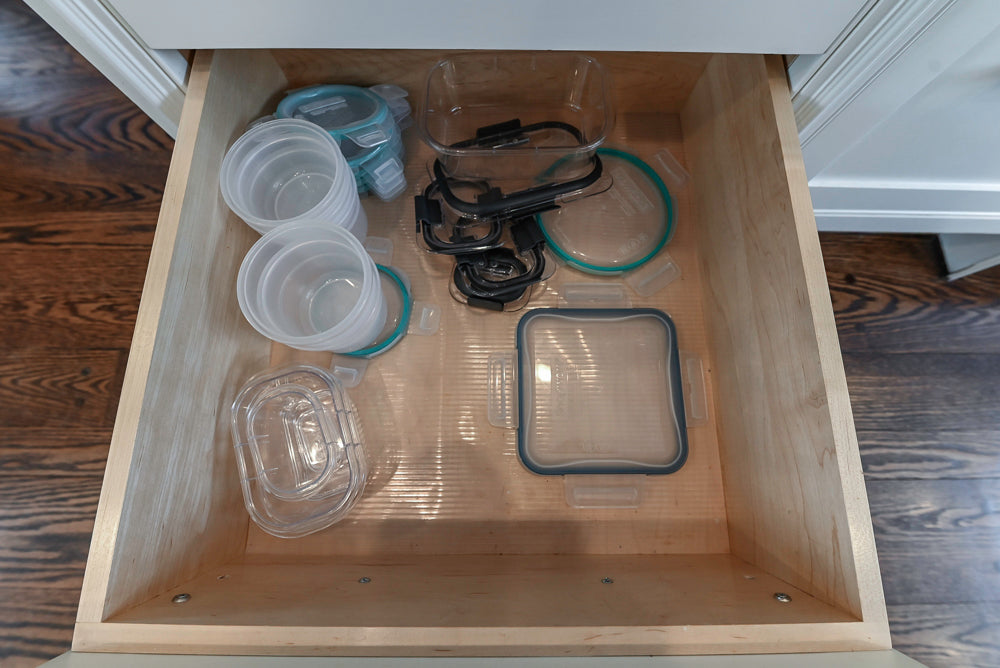 “The Clarendon” Transitional White & Grey Kitchen with Island and Wolf Appliances