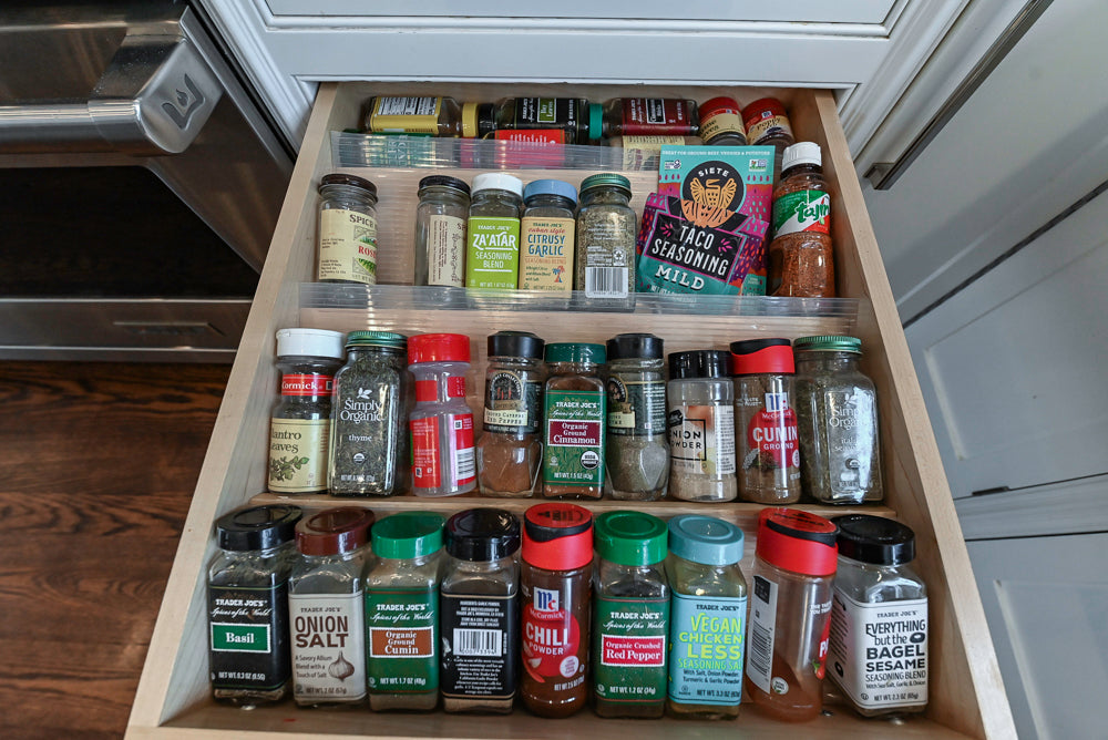 “The Clarendon” Transitional White & Grey Kitchen with Island and Wolf Appliances