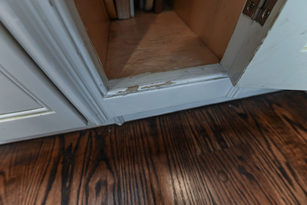 “The Clarendon” Transitional White & Grey Kitchen with Island and Wolf Appliances