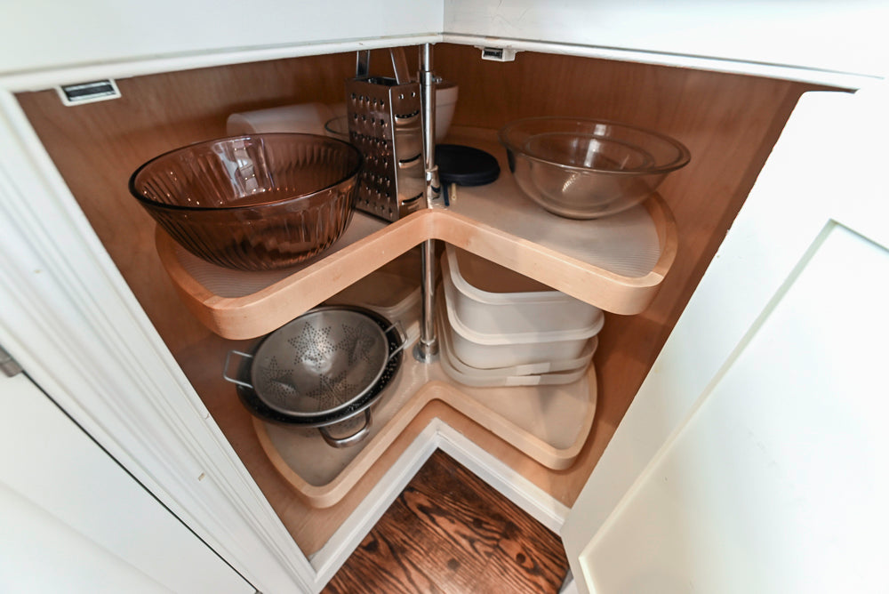 “The Clarendon” Transitional White & Grey Kitchen with Island and Wolf Appliances