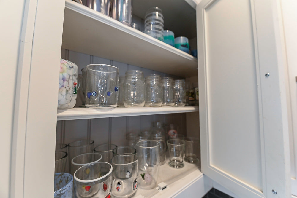 “The Clarendon” Transitional White & Grey Kitchen with Island and Wolf Appliances