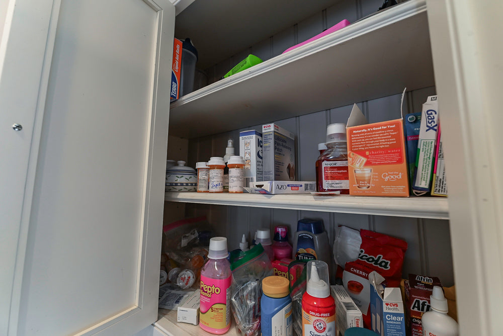 “The Clarendon” Transitional White & Grey Kitchen with Island and Wolf Appliances