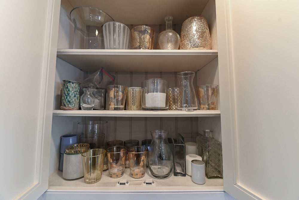 “The Clarendon” Transitional White & Grey Kitchen with Island and Wolf Appliances