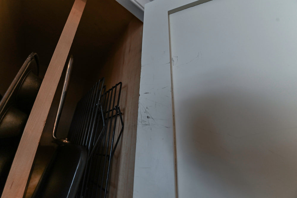 “The Clarendon” Transitional White & Grey Kitchen with Island and Wolf Appliances