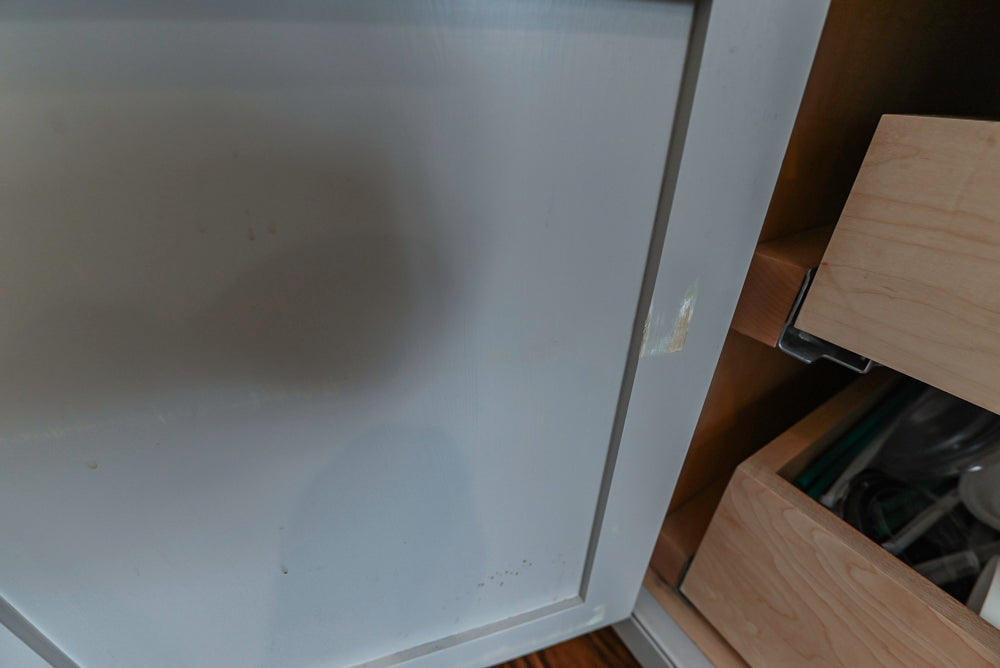 “The Clarendon” Transitional White & Grey Kitchen with Island and Wolf Appliances