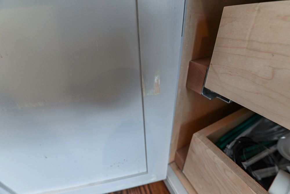 “The Clarendon” Transitional White & Grey Kitchen with Island and Wolf Appliances
