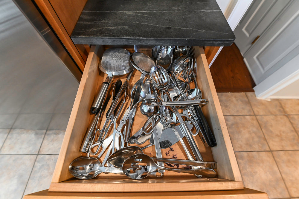 “The Whitford” Transitional Wooden Kitchen with Granite Countertops, Island & 48″ Sub-Zero Refrigerator