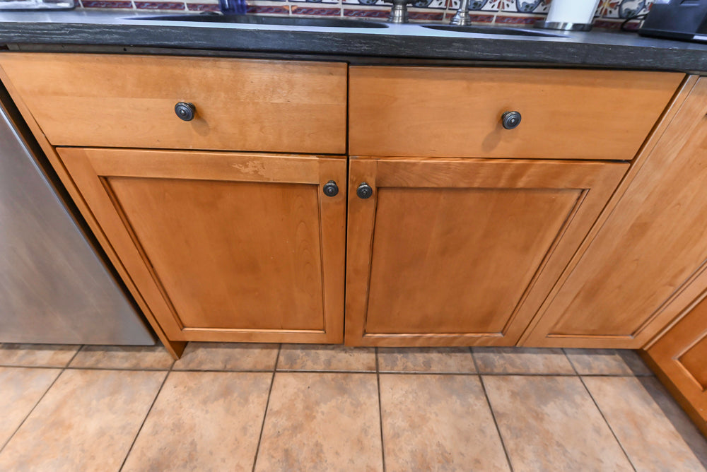 “The Whitford” Transitional Wooden Kitchen with Granite Countertops, Island & 48″ Sub-Zero Refrigerator