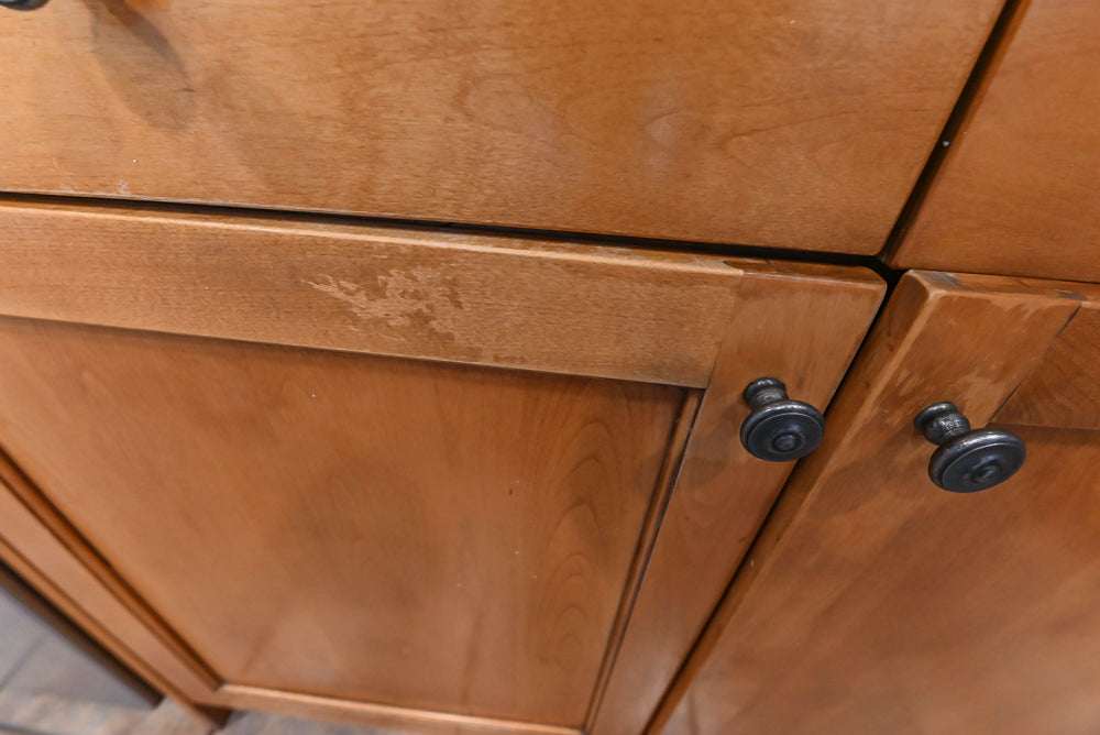 “The Whitford” Transitional Wooden Kitchen with Granite Countertops, Island & 48″ Sub-Zero Refrigerator