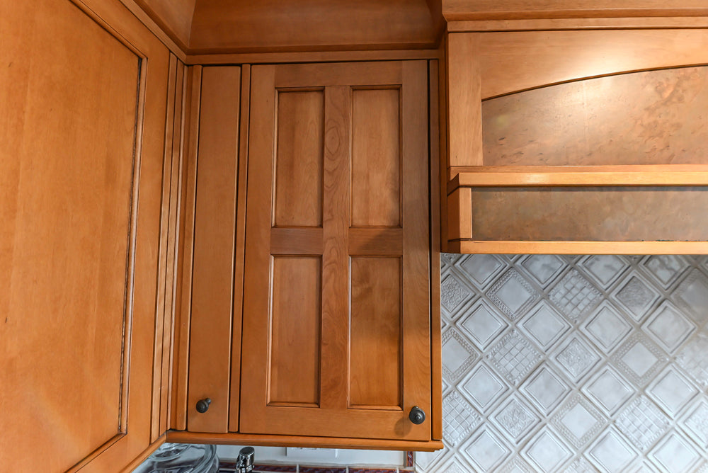 “The Whitford” Transitional Wooden Kitchen with Granite Countertops, Island & 48″ Sub-Zero Refrigerator