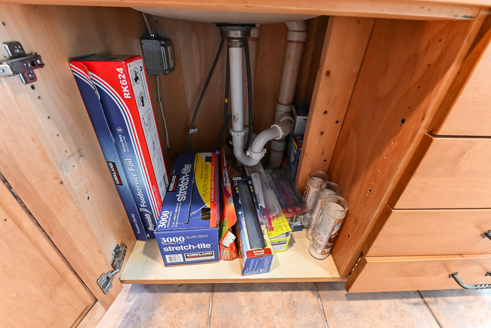 “The Whitford” Transitional Wooden Kitchen with Granite Countertops, Island & 48″ Sub-Zero Refrigerator