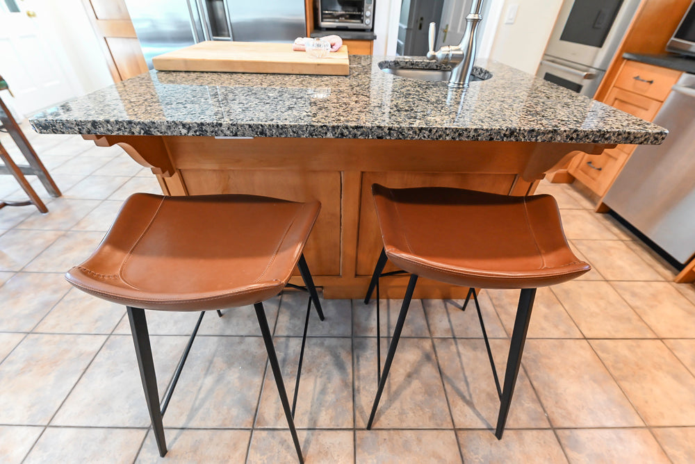 Custom Transitional Wooden Kitchen with Island, Granite Countertops and 48" Sub-Zero Refrigerator
