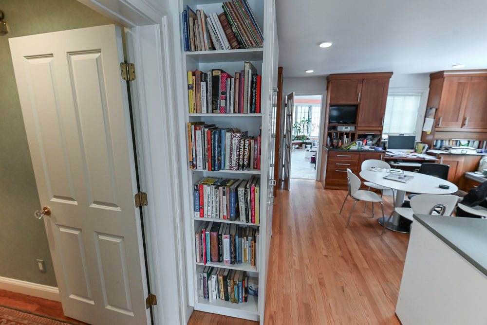 Nobilia Modern White Kitchen with Grey Stone Countertops, Island and Bosch Appliances