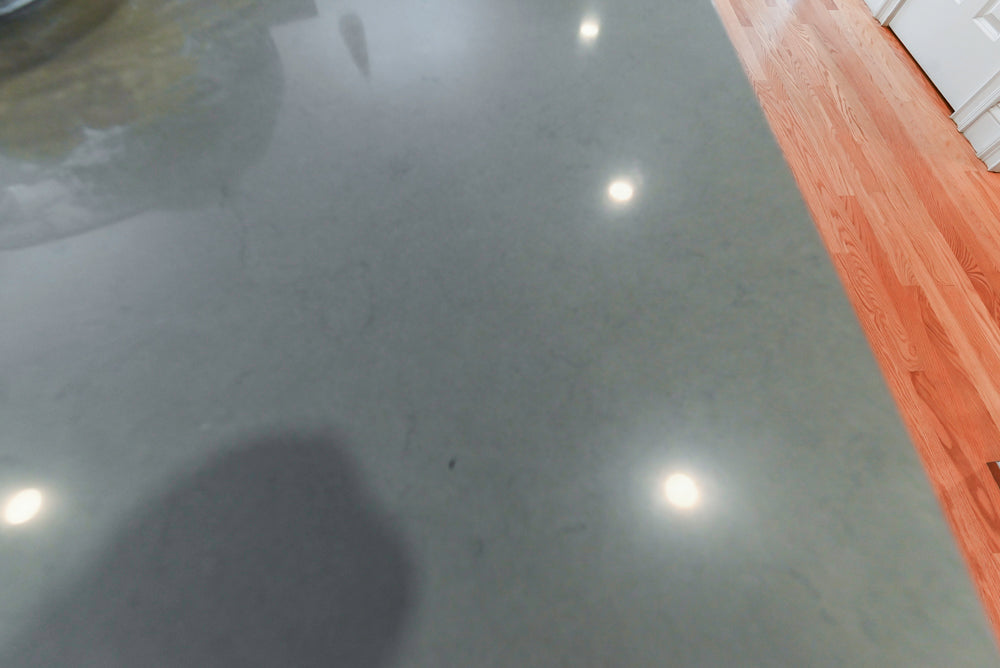 Nobilia Modern White Kitchen with Grey Stone Countertops, Island and Bosch Appliances