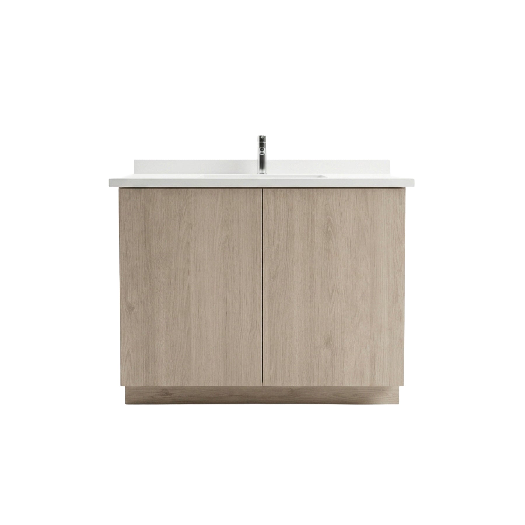 Cabico 36" Sandy Oak Wood Grain Laminate Single Vanity