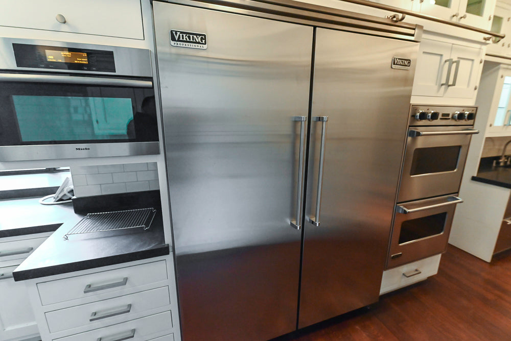 Premier Custom-Built Transitional White Kitchen with Viking Appliances