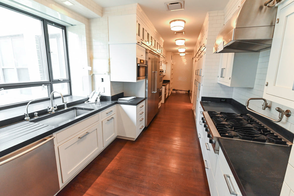Premier Custom-Built Transitional White Kitchen with Viking Appliances