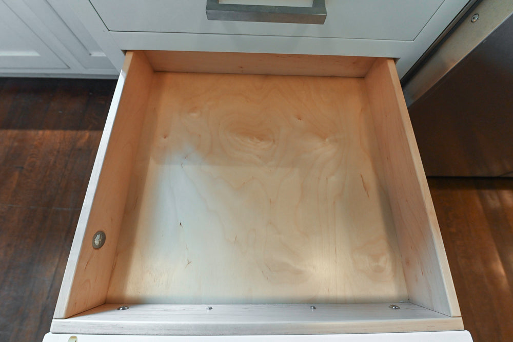 Premier Custom-Built Transitional White Kitchen with Viking Appliances