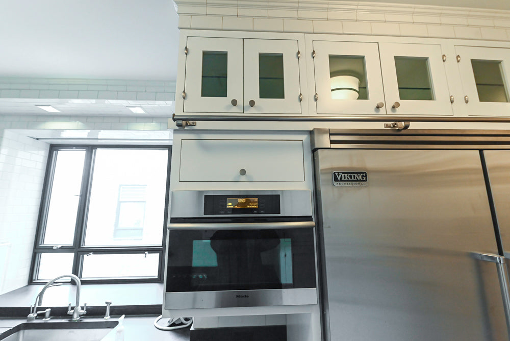 Premier Custom-Built Transitional White Kitchen with Viking Appliances