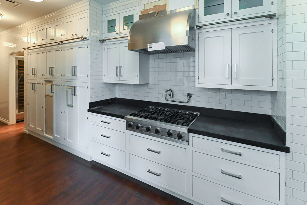Premier Custom-Built Transitional White Kitchen with Viking Appliances