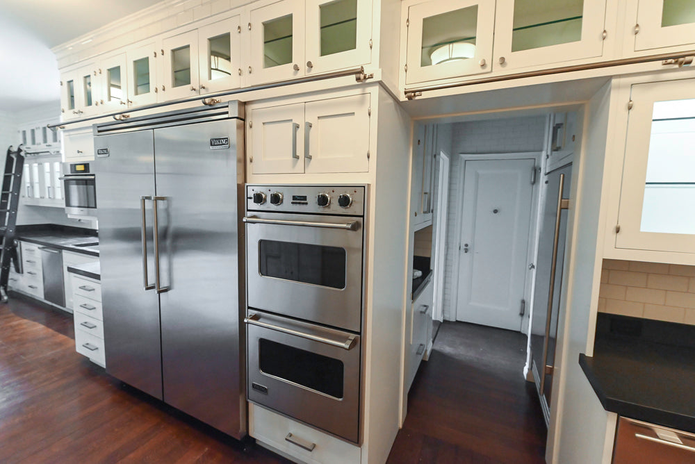 Premier Custom-Built Transitional White Kitchen with Viking Appliances