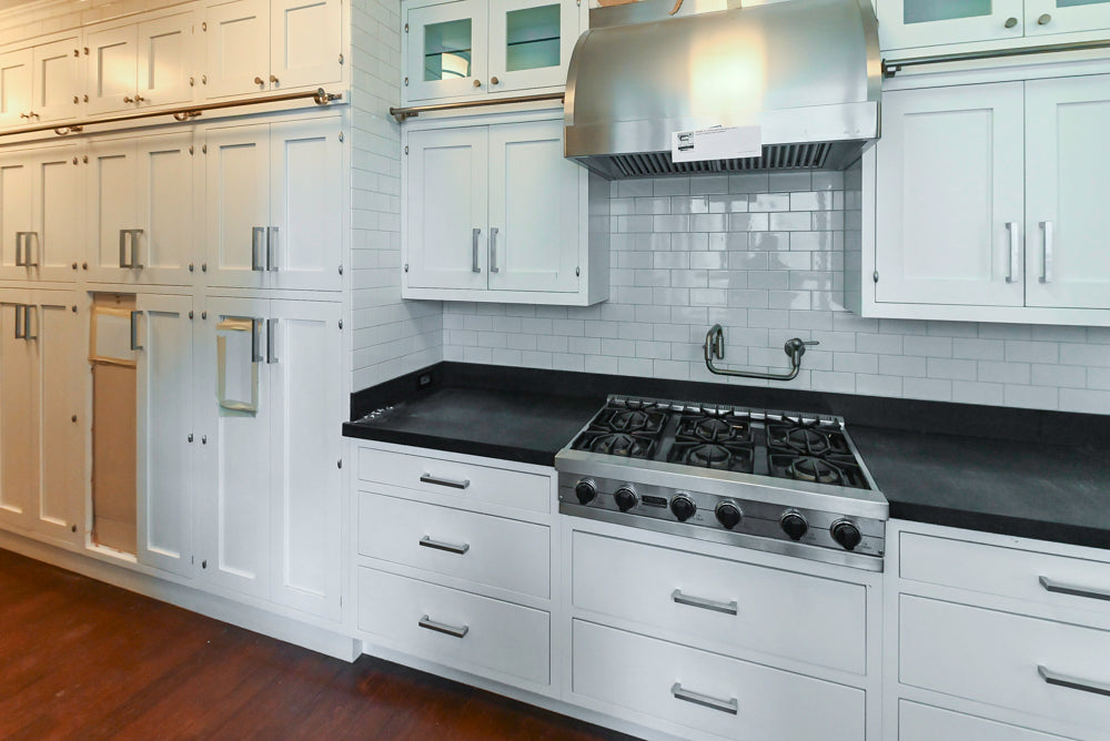 Premier Custom-Built Transitional White Kitchen with Viking Appliances