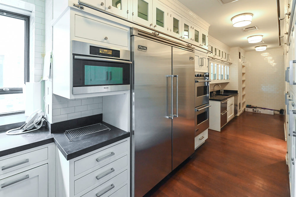 Premier Custom-Built Transitional White Kitchen with Viking Appliances